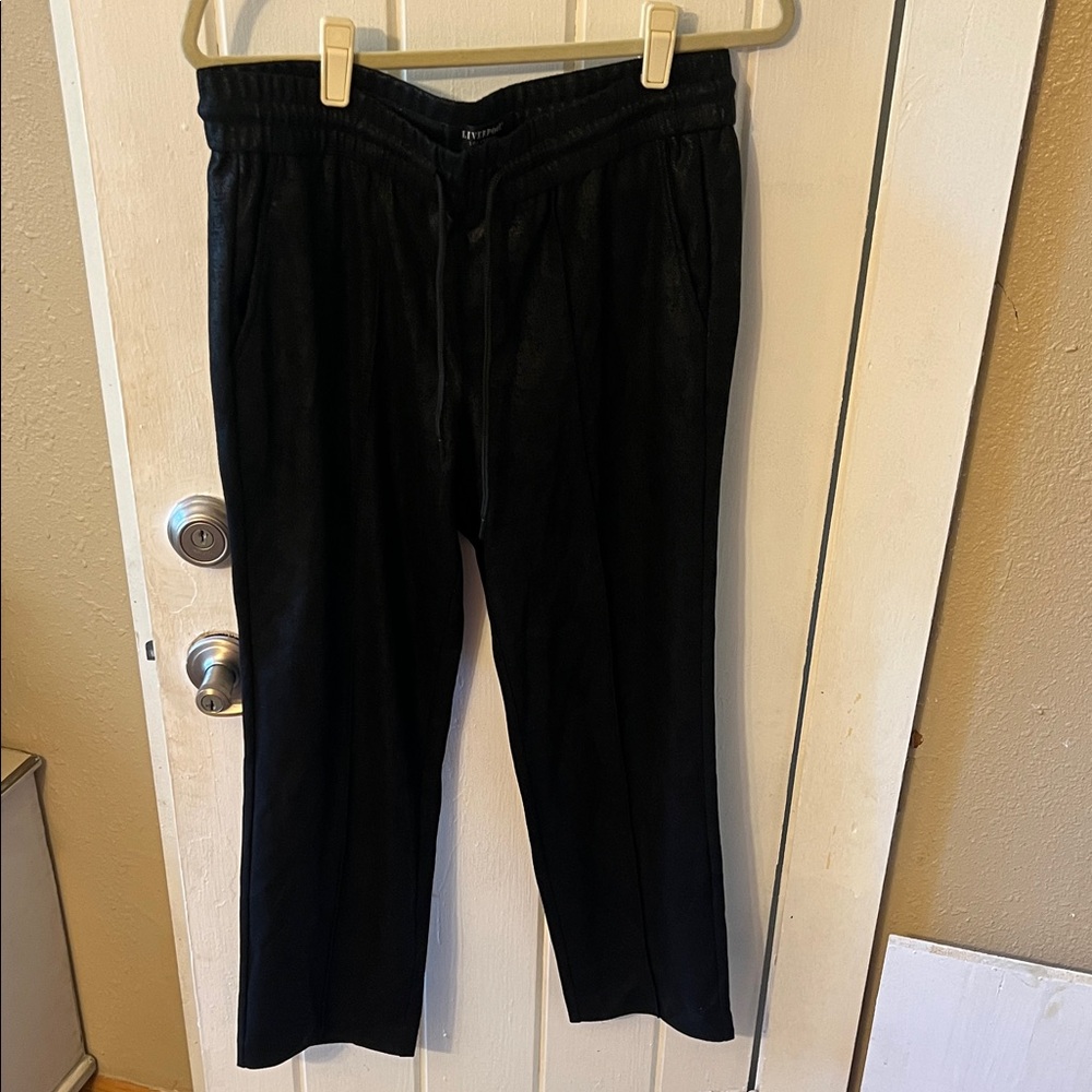 Liverpool Black Textured Pants